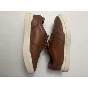 Bruno Marc Men’s Brown Leather Casual Sneakers Lace Up Shoes Size 8